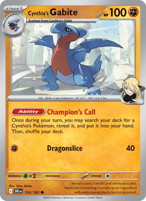 Cynthia's Gabite — Destined Rivals 103/182 (Reverse Holo)