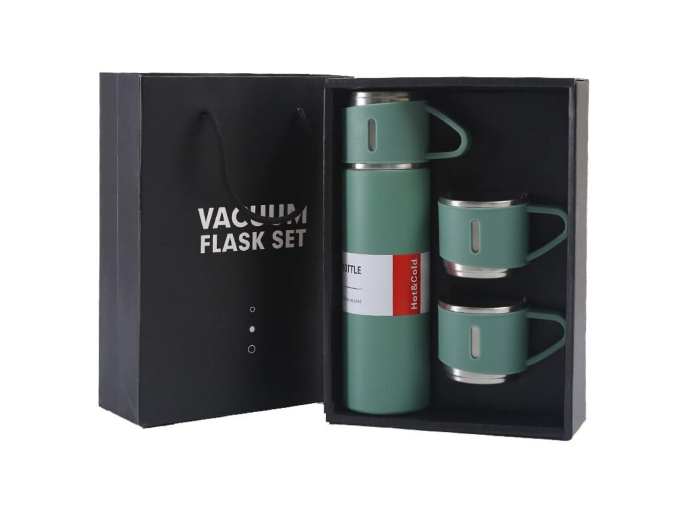 Set de Regalo Termo y 3 Tazas (Verde Menta) (1)